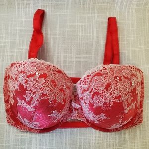 Victoria’s Secret Dream Angels Lace & Crystals Multi-Way  Push-Up Bra 32DDD